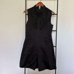 Black silk mini dress by JIL SANDER